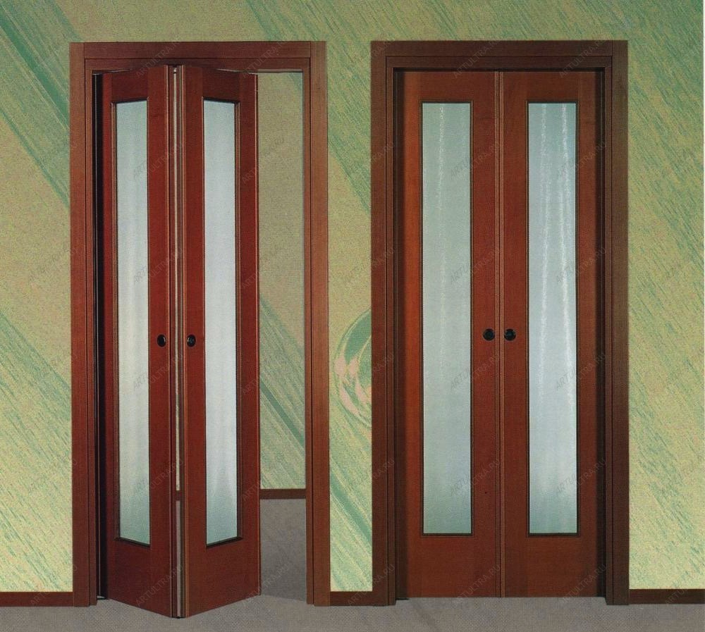 узкие распашные двери в интерьере